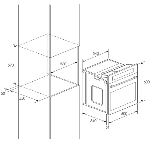 FOUR ENC,VENTILÉ