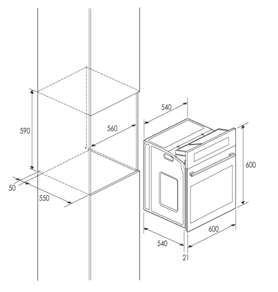 FOUR ENC,VENTILÉ