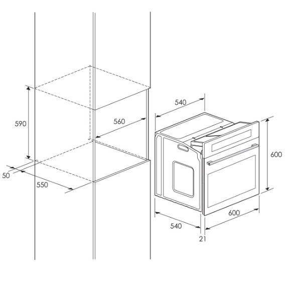 FOUR ENC,VENTILÉ