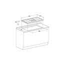 TABLE DE CUISSON ARISTON  6 FEUX GRILLE EN FONTE 90 Cm INOX