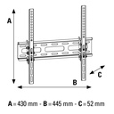 SUPPORT MURALE HAMA TILT TV WALL BRACKET 3 STARS - 165 CM (65")