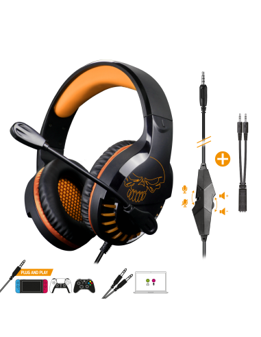 CASQUE SOG PS5-PS4 PRO-H3 ORANGEE