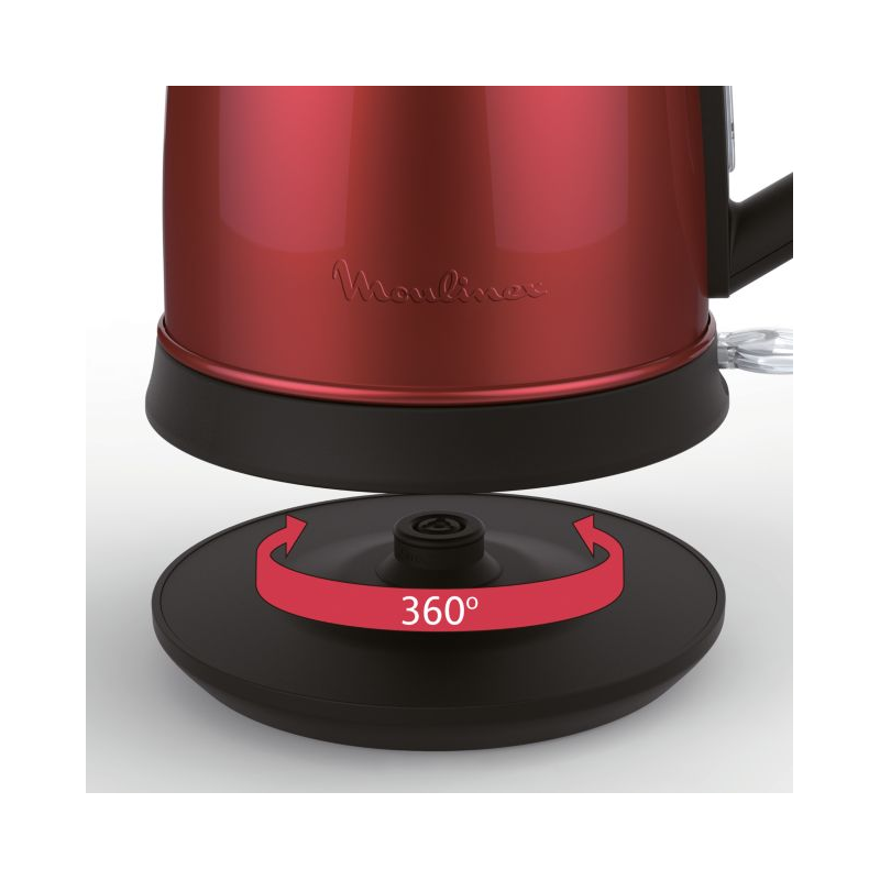 BOUILLOIRE SANS FIL MOULINEX SUBITO 2400W 1.7L - ROUGE