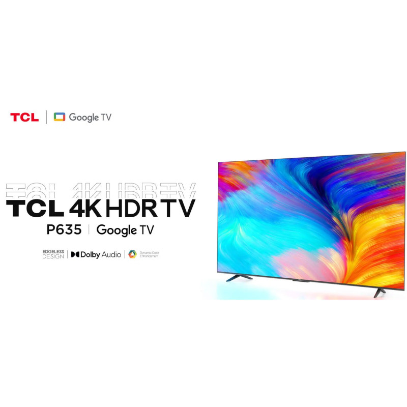 TV TCL P635 43" LED UHD 4K / SMART TV / GOOGLE TV / ANDROID / NOIR