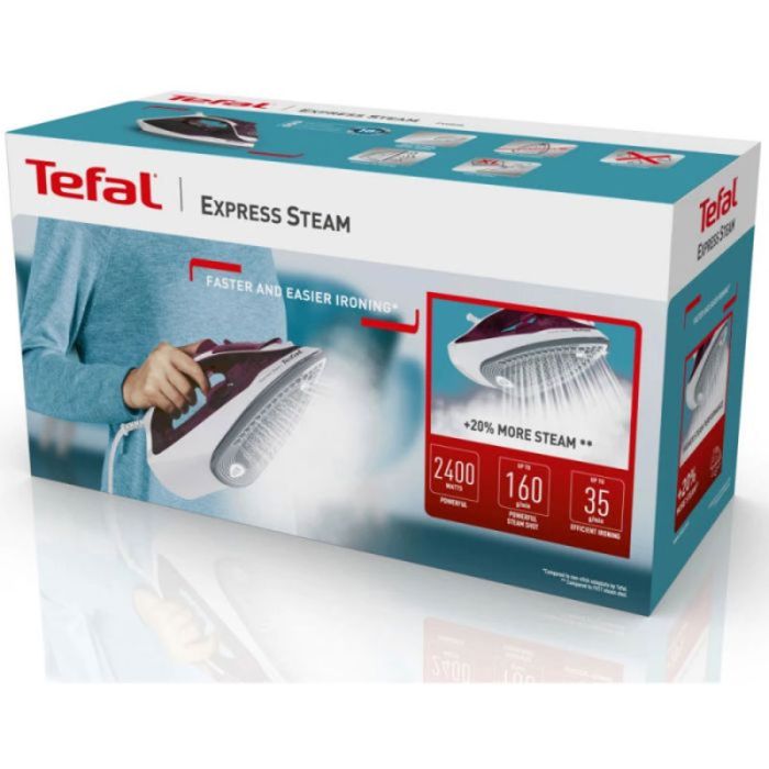 Fer à vapeur Express Steam TEFAL 2400W - Violet & Blanc