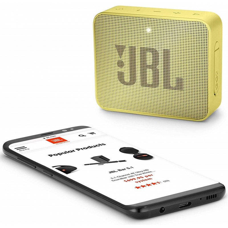 HAUT PARLEUR PORTABLE BLUETOOTH JBL GO 2 ÉTANCHE / JAUNE