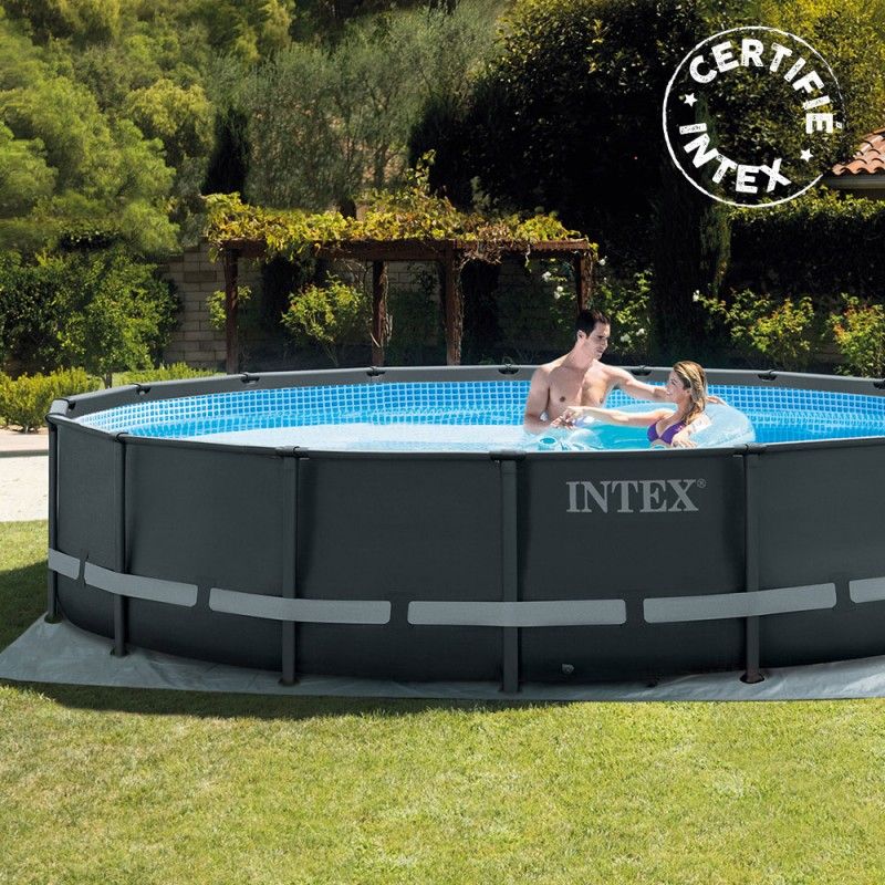 Piscine INTEX prism frame ronde 4.88x1.22m 26326NP