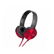 CASQUE SONY MDR-XB450AP AVEC TÉLÉCOMMANDE ET MICRO / ROUGE