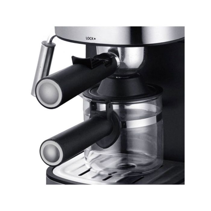 CAFETIÈRE ESPRESSO LEXICAL LEM0601 850W - NOIR&SILVER