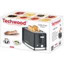 GRILLE PAIN TECHWOOD 2 FENTES LARGES INOX 750W  NOIR