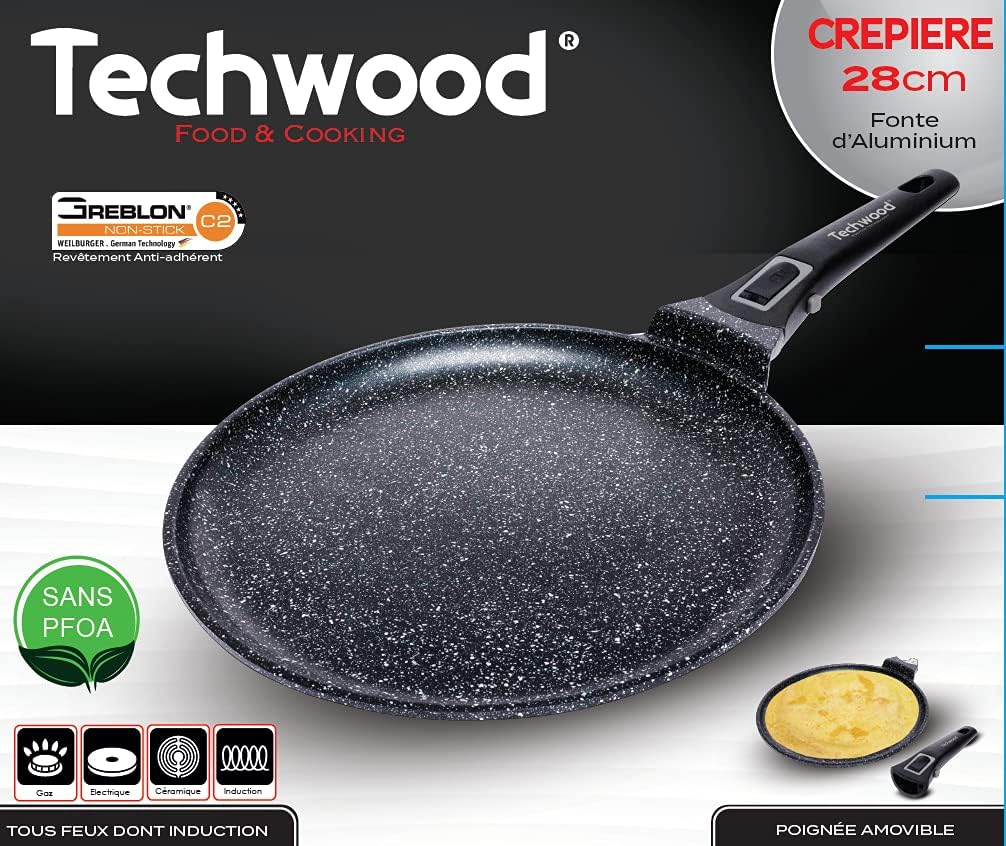 Crépière Techwood  en pierre Ø 28 cm de diamètre TP-28CR