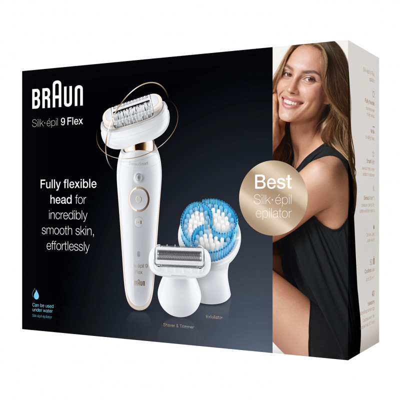 EPILATEUR ÉLECTRIQUE SILK-ÉPIL 9 FLEX 9010 AVEC TECHNOLOGIE WET & DRY BRAUN