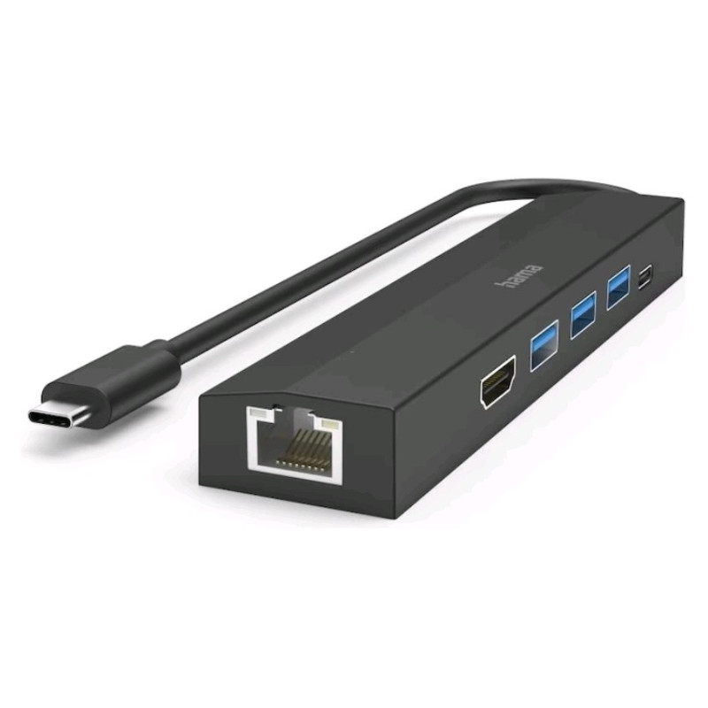 HUB USB-C HAMA 6 PORTS  NOIR