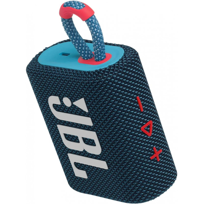 HAUT PARLEUR PORTABLE BLUETOOTH JBL GO 3 SQUAD ÉTANCHE BLEU/PINK