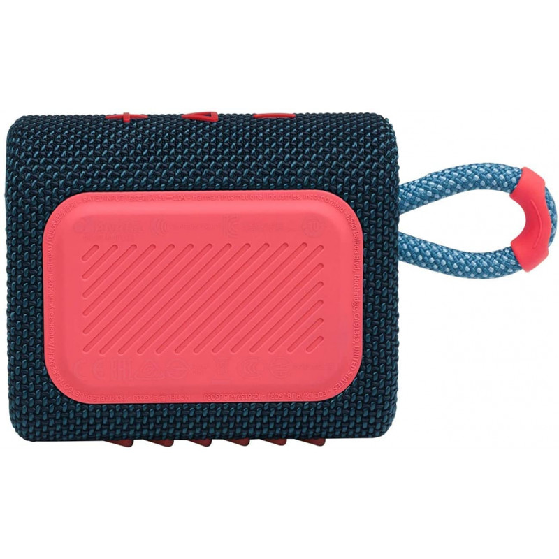 HAUT PARLEUR PORTABLE BLUETOOTH JBL GO 3 SQUAD ÉTANCHE BLEU/PINK