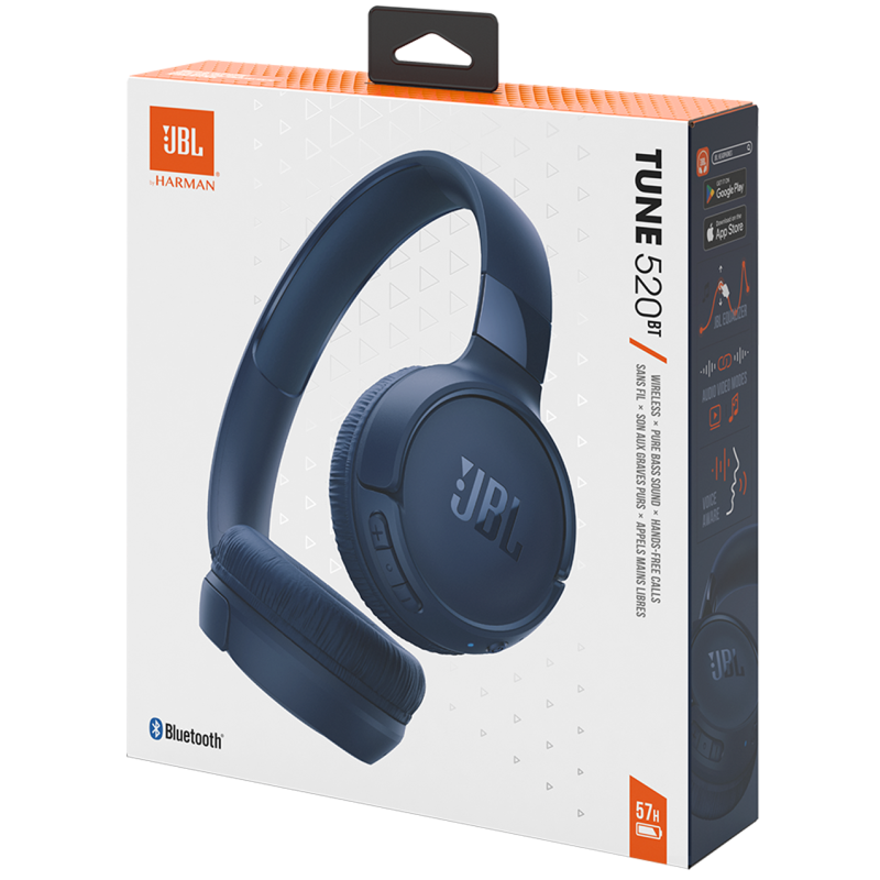 CASQUE SANS FIL BLUETOOTH JBL TUNE 520BT  BLEU