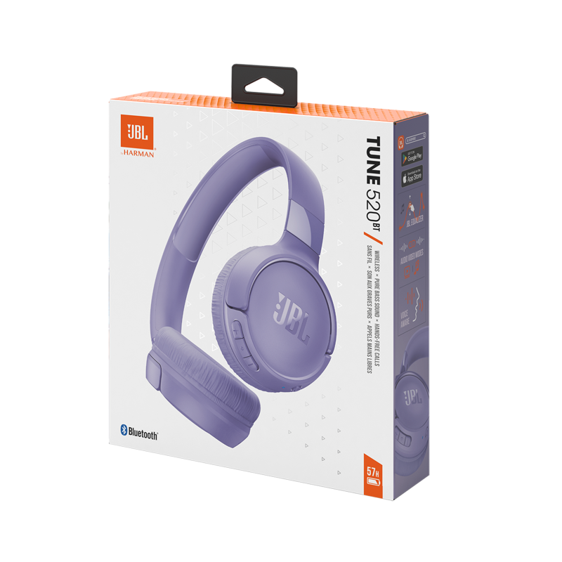 CASQUE SANS FIL BLUETOOTH JBL TUNE 520BT  VIOLET