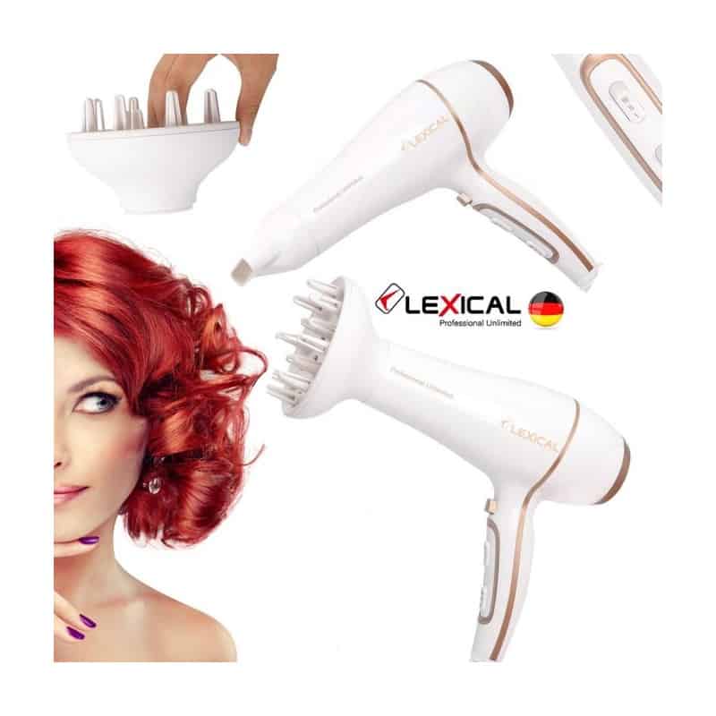 SÈCHE CHEVEUX PROFESSIONNELLE 2200W BLANC LEXICAL LHD-5010