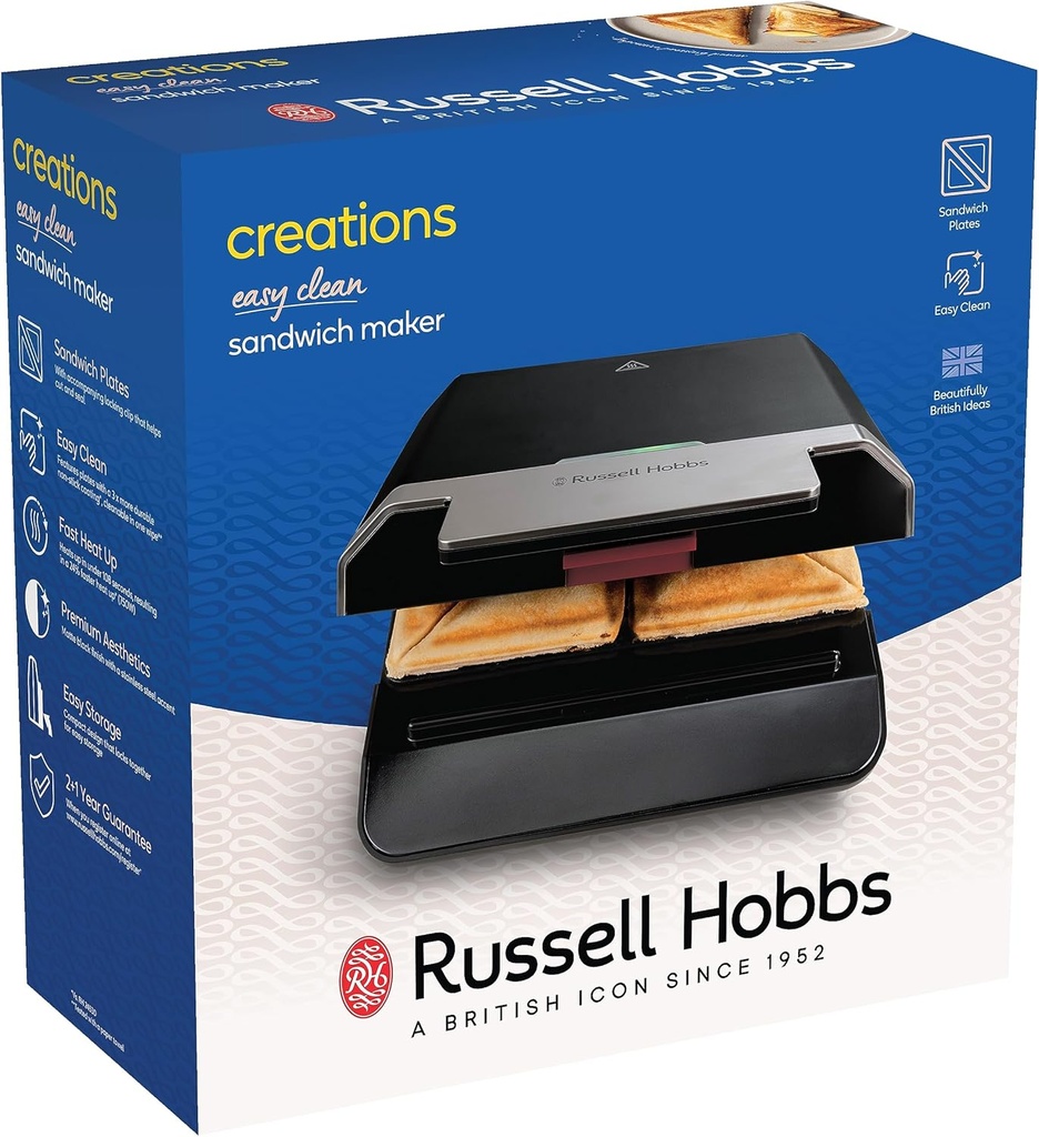 Appareil Croque Monsieur RUSSELL HOBBS 26800-56 750W - Noir