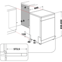 LAVE VAISSELLE ARISTON LFC3C33WFX  14 COUVERTS  9 PROGRAMMES  INOX + 3 Paquets Finish Offerts