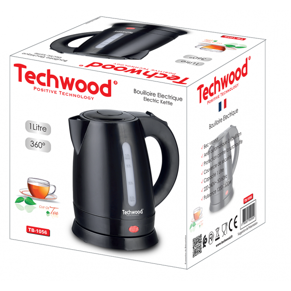 Bouilloire TECHWOOD TB-1056 1L Noire