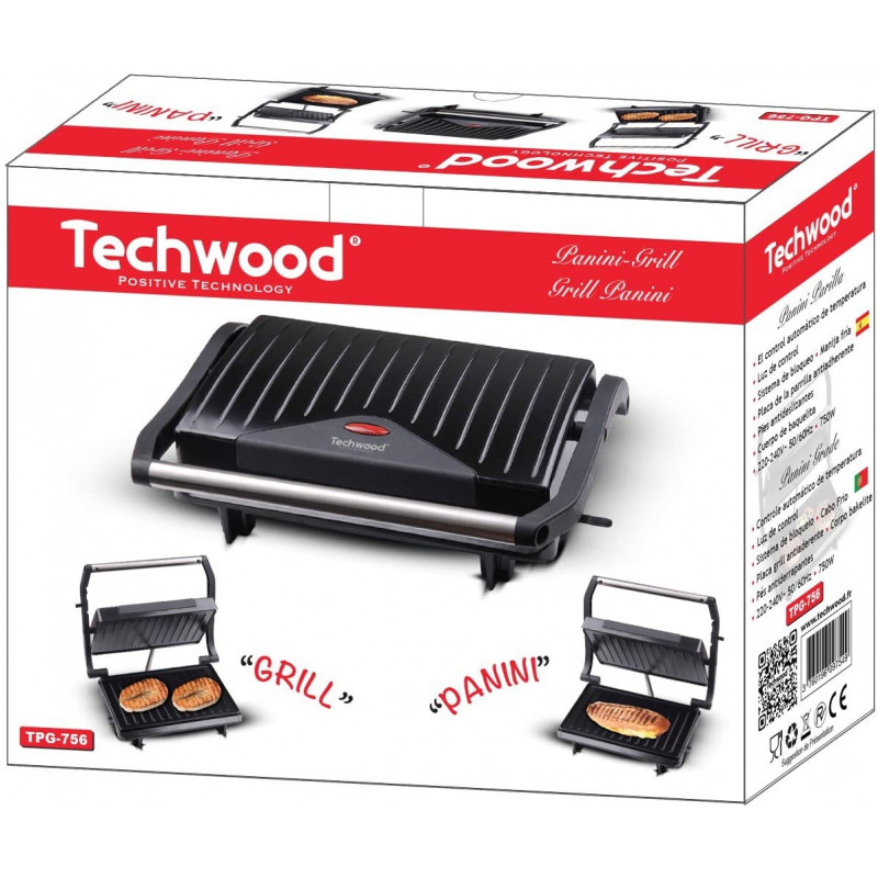 Grille Panini TECHWOOD TPG-756 750W