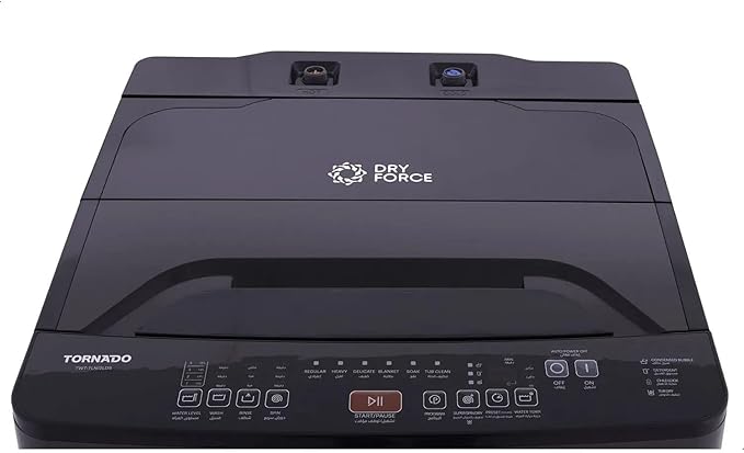 Machine à laver TORNADO Top Automatique 12 kg  TWT-TLN12LDS - Dark Silver