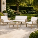 Salon De Jardin Sofpince Portofino 4 Places Taupe