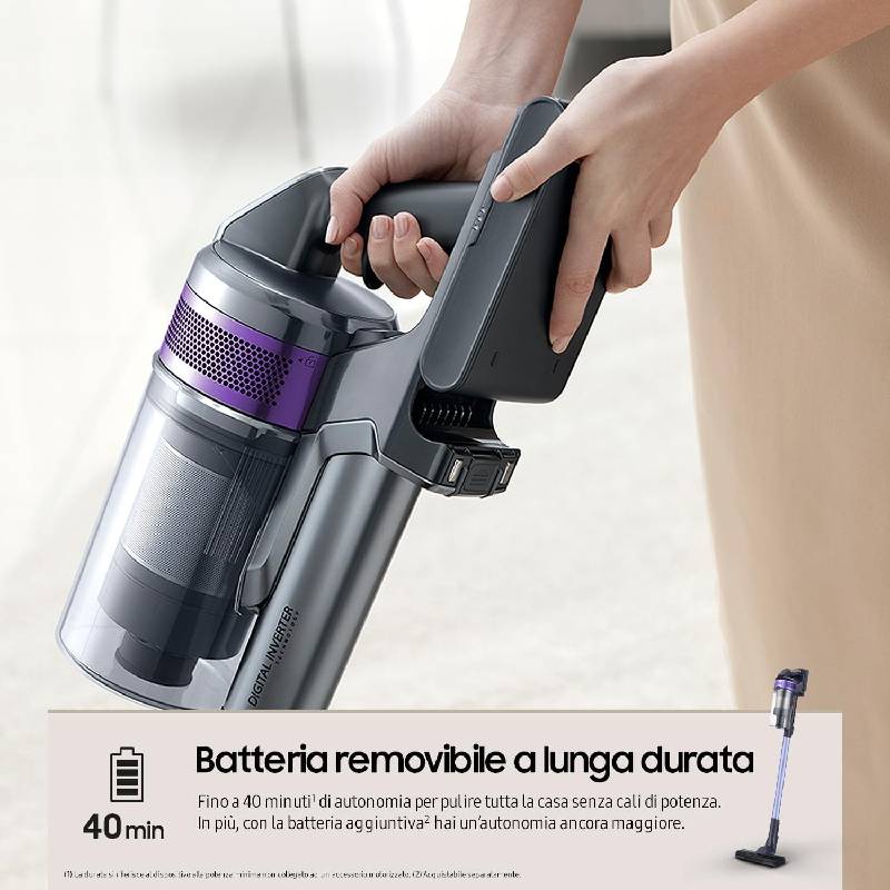 Aspirateur Balai Samsung Jet 60 Turbo 2000W - Noir & Violet