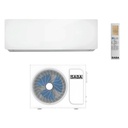 Climatiseur Saba SABW12H-W 12000 BTU Chaud Froid Blanc