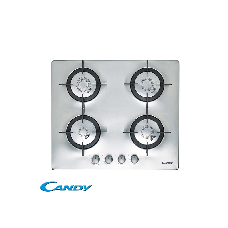 PLAQUE DE CUISSON CANDY 4 FEUX 60 cm INOX ( CFX64 P )