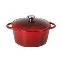 FAITOUT COCOTTE SITRAM FONTE 4 LITRES OVAL ROUGE