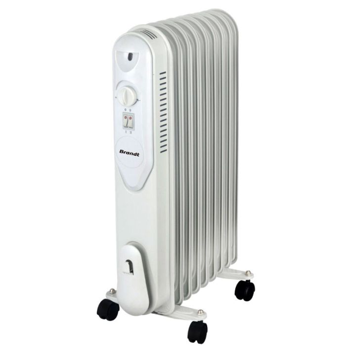 RADIATEUR BAIN D'HUILE BRANDT RBH9BW 9 ÉLÉMENTS 2000W - BLANC