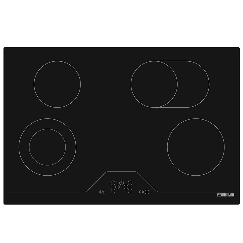 PLAQUE ELECTRIQUE PREMIUM 80CM 4 FEUX NOIR BPE6400B