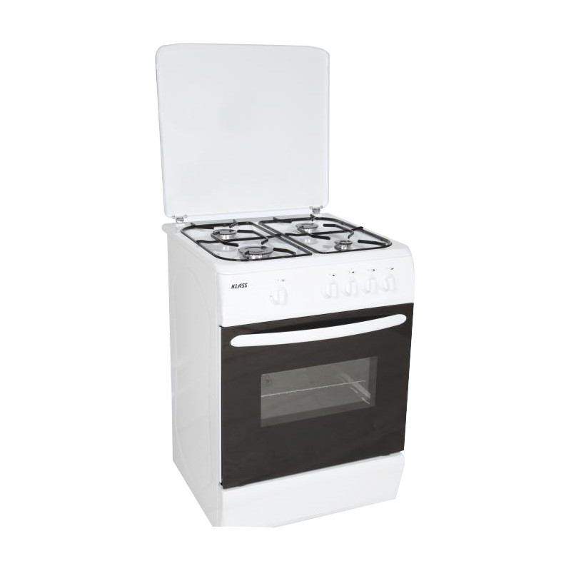 CUISINIÈRE KLASS 60 CM _4 FEUX _BLANC