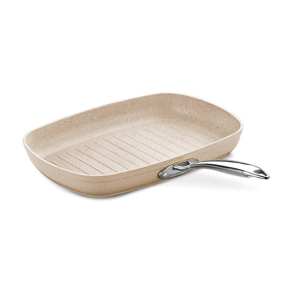 Poêle Grill KORKMAZ Granita 35X25 cm - Beige (A1269)