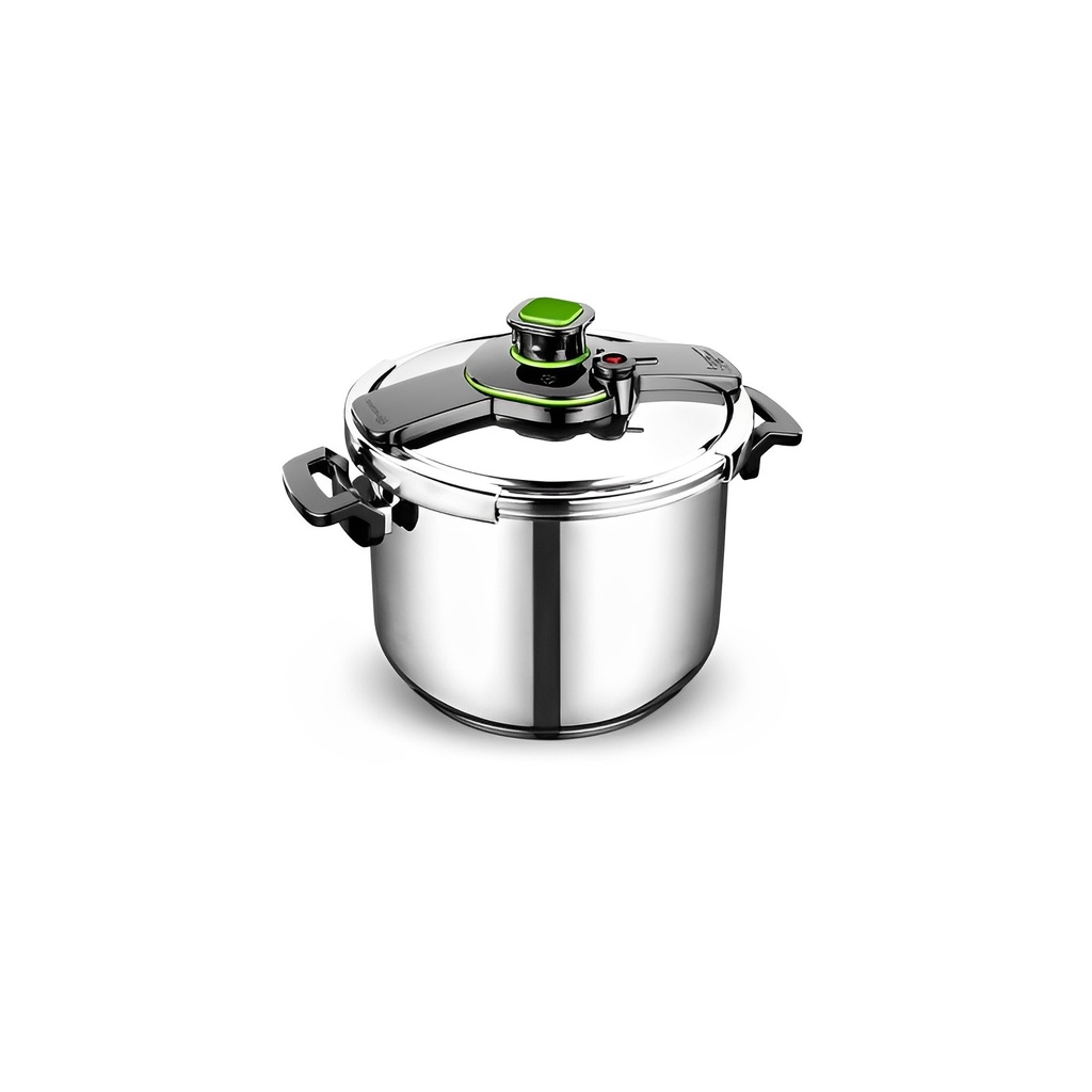 Cocotte KORKMAZ Tessa Pressure Cooker - 7 Litres - Inox/Noir