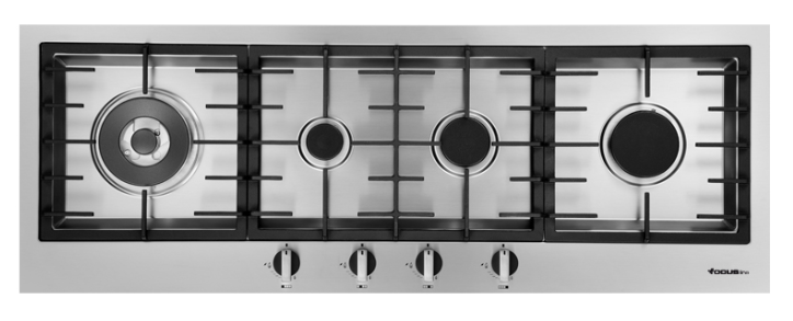 Plaque de Cuisson FOCUS FILO 124 110 Cm 4 Feux Inox