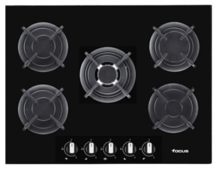 Plaque de Cuisson Focus 5 Feux 90 cm Vitro - Noir (F.4179B)