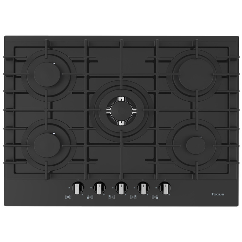 PLAQUE DE CUISSON FOCUS 5 FEUX 70CM NOIR (F.4006BS)