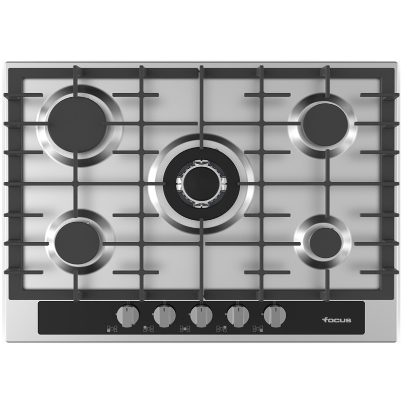 PLAQUE DE CUISSON FOCUS 5 FEUX 70CM INOX (F.4003XS)