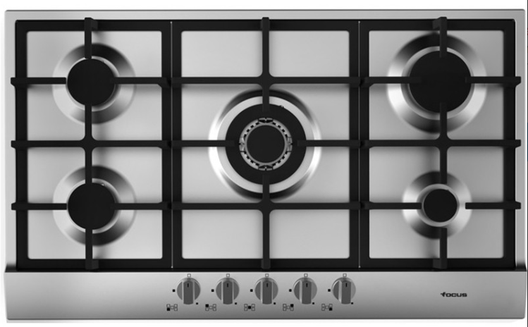 PLAQUE DE CUISSON FOCUS 5 FEUX 86CM INOX (F.40789XS)