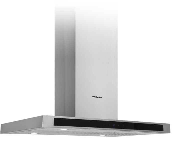 Hotte Centrale FOCUS QUADRA 1120 120 Cm Tactile - Inox