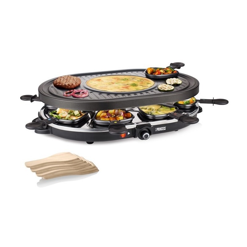 RACLETTE MULTIFONCTION 5EN1 PRINCESS 162700 1200W - NOIR