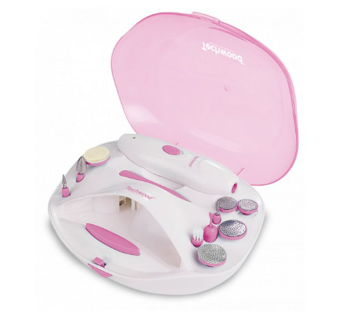 COFFRET MANICURE PEDICURE TECHWOOD ROSE & BLANC TMA-88