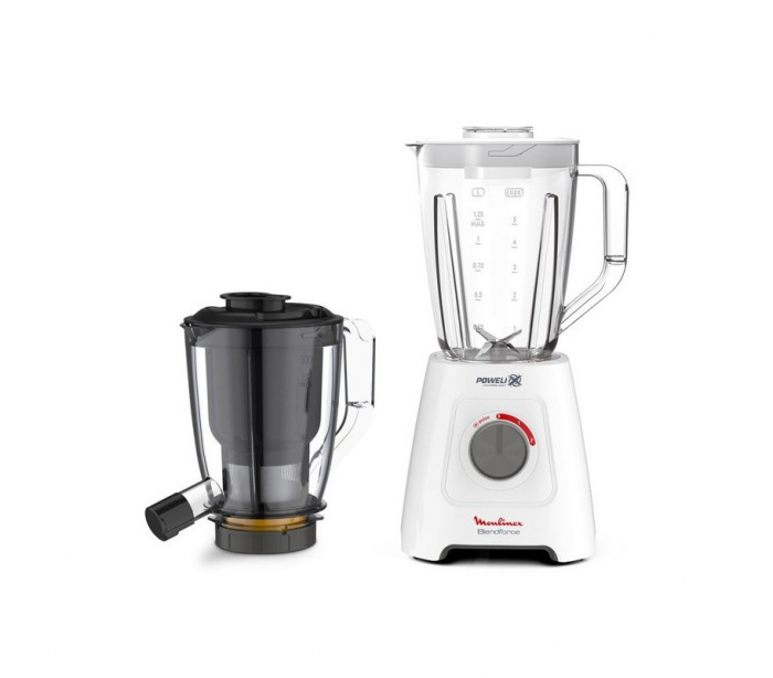 BLENDER MOULINEX BLENDE FORCE + CENTRIFUGEUSE 600W BLANC