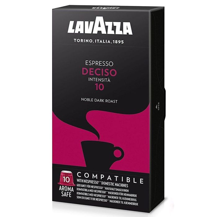 PAQUET DE 10 CAPSULES LAVAZZA NESPRESSO AROME DECISIO