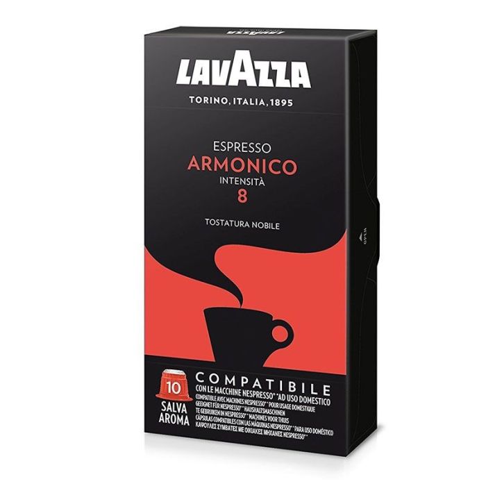 PAQUET DE 10 CAPSULES LAVAZZA NESPRESSO AROME ARMONICO