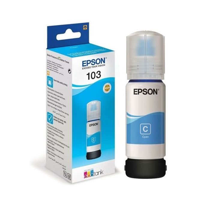 BOUTEILLE D'ENCRE ORIGINAL EPSON ECOTANK 103 - CYAN