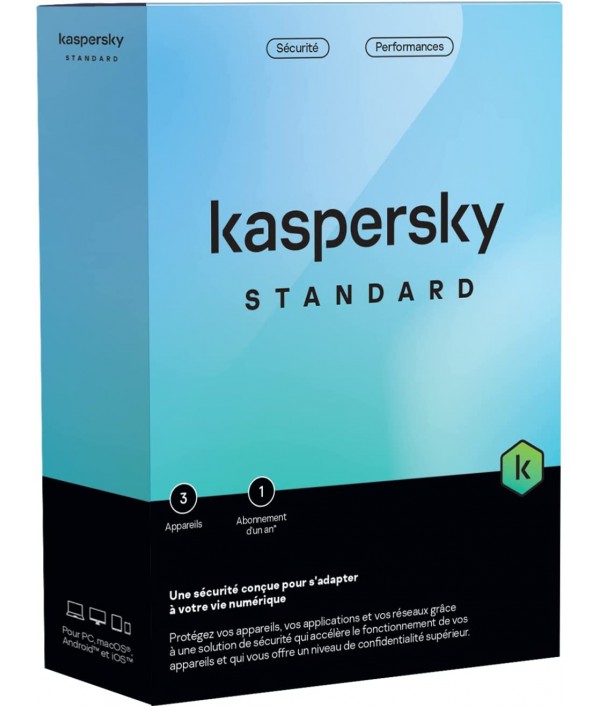 ANTIVIRUS KASPERSKY STANDARD PROTECTION -  3 POSTES / 1 AN